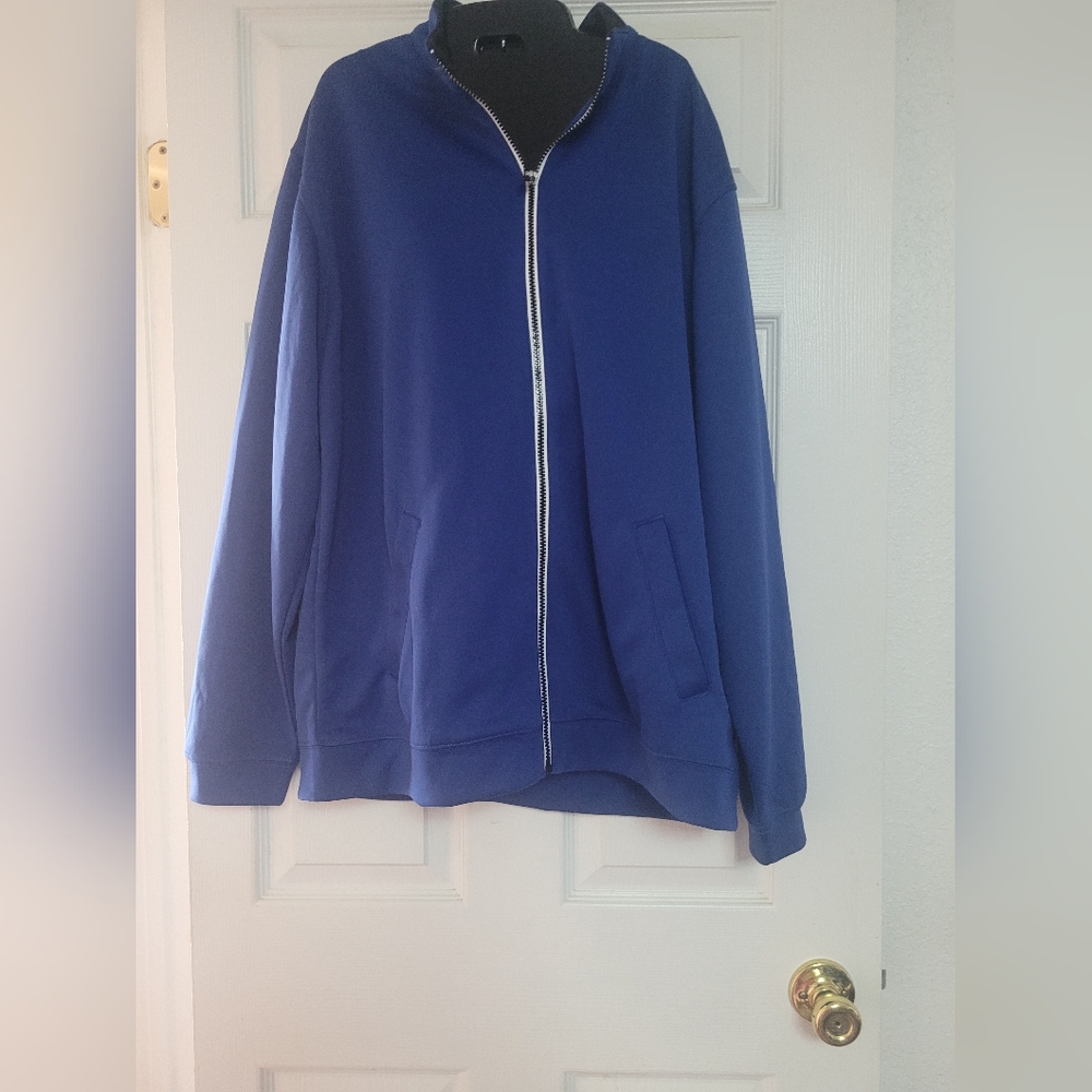 NWT Pebble Beach Men's Royal Blue Zip-Up Sweater